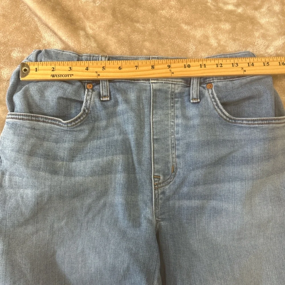 Madewell Light Wash Jeans Size 28 Faux Fly Elastic Waist Comfort Denim pull on